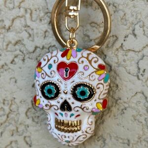 Colorful Sugar Skull Keychain/Bag Charm